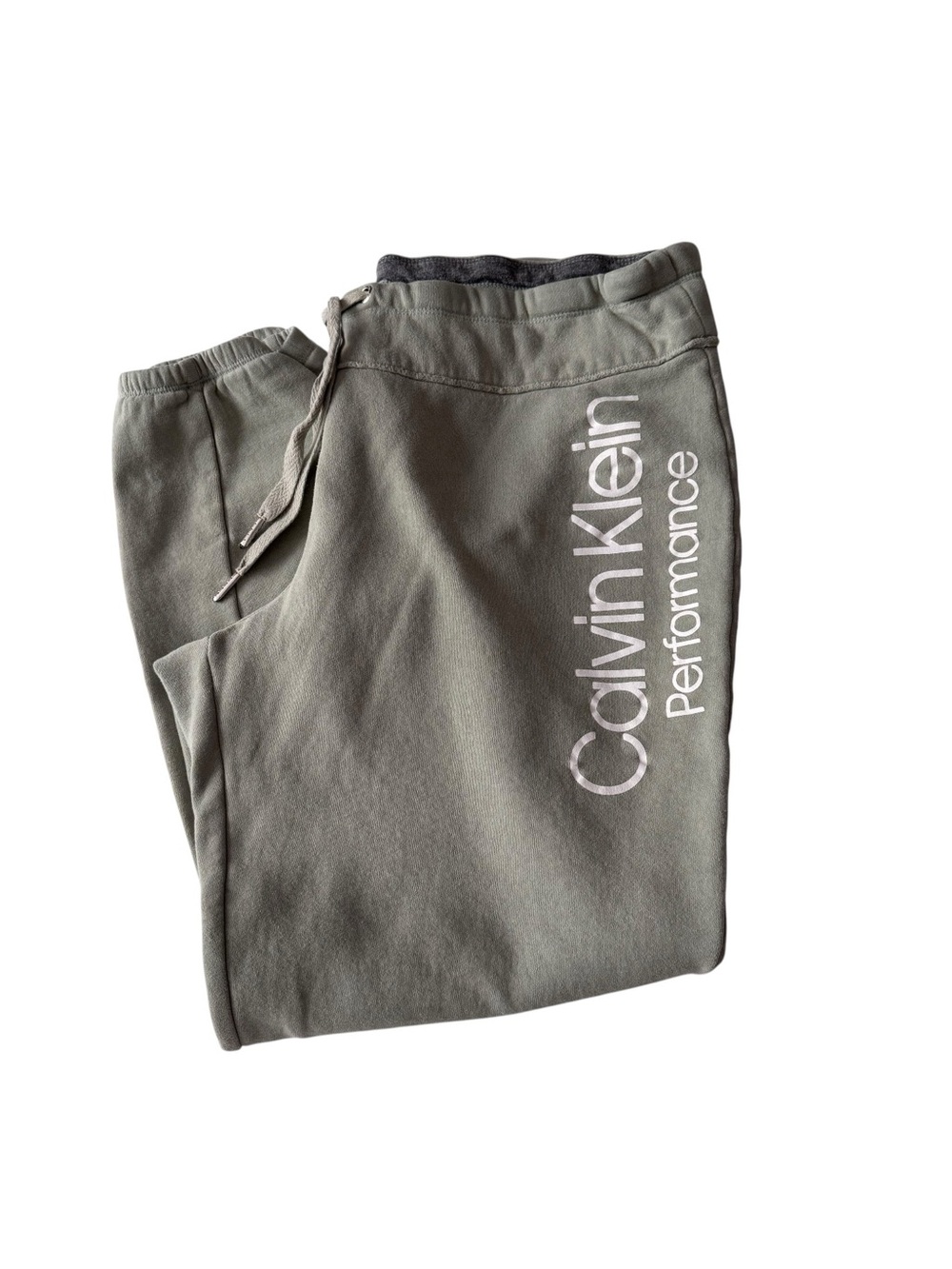 Calvin Klein Performance Sage Green Fleece Lined Sweatpants/Joggers